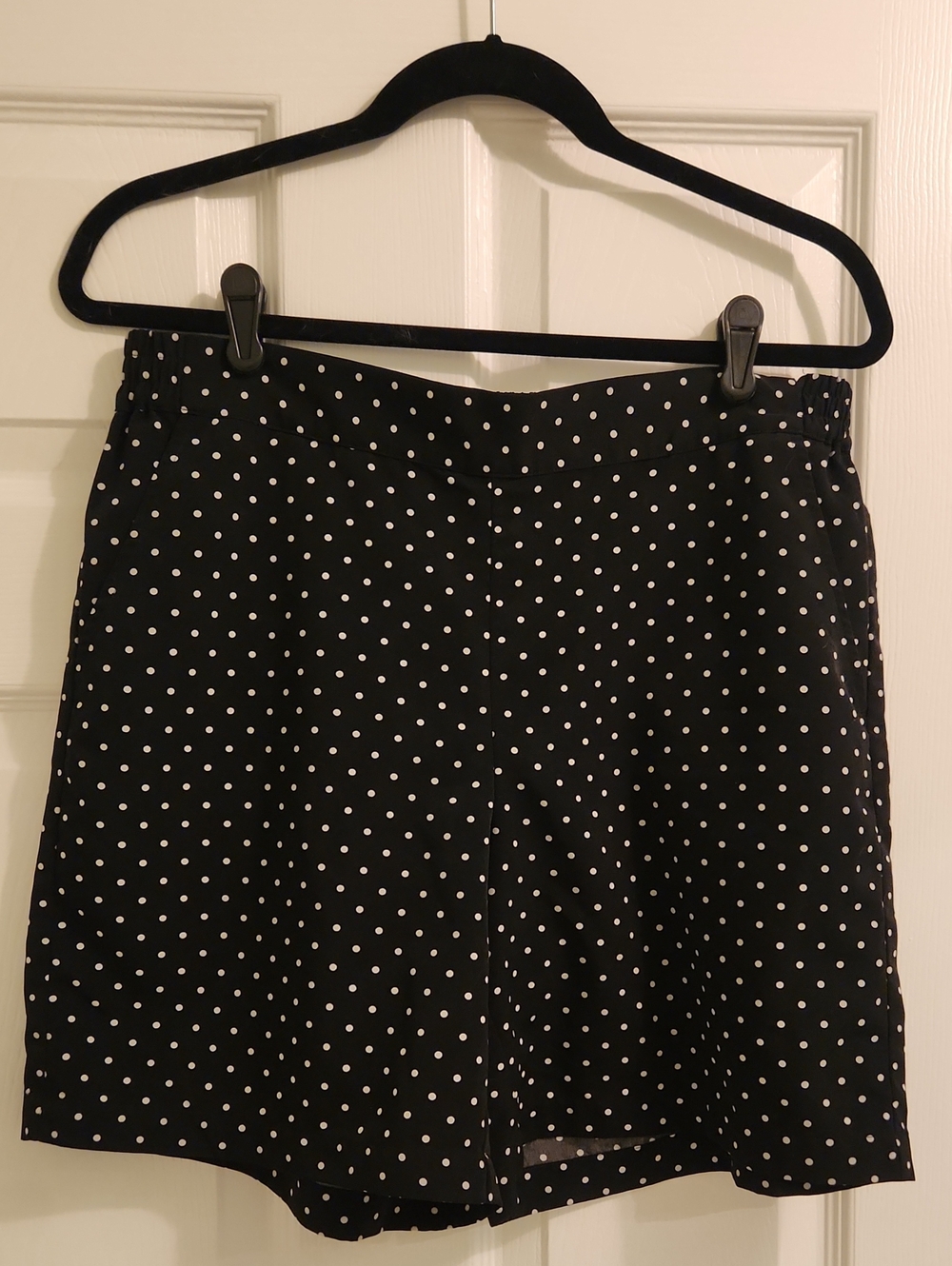 Talbots Black Shorts with White Polka Dots